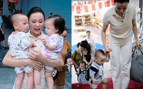 Lý do Phương Oanh cho 2 nhóc tỳ “nhập ngũ” dù mới hơn 1 tuổi