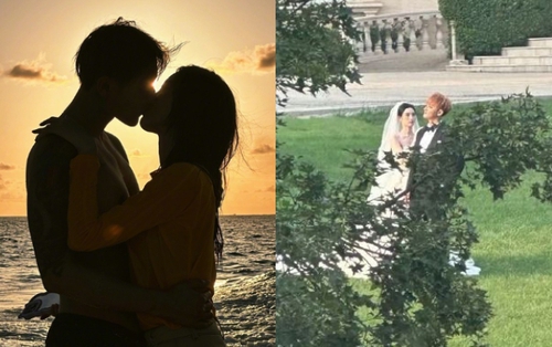 Lộ ảnh cưới bí mật của “anh sếp showbiz” và nàng thơ gen Z: Cô dâu khoe vai trần gợi cảm, hôn lễ thế kỷ sát lắm rồi!